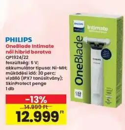 Interspar philips oneblade intimate női hibrid borotva ajánlat