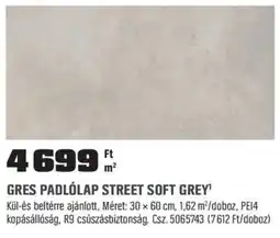 OBI Gres padlólap street soft grey ajánlat