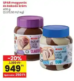 Interspar spar mogyorós és kakaós krém ajánlat