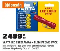 OBI Varta led zseblámpa + elem promo pack ajánlat