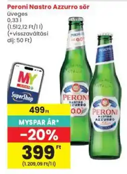 Interspar Peroni Nastro Azzurro sör ajánlat