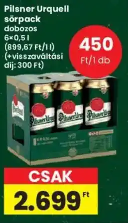 Interspar Pilsner Urquell sörpack ajánlat