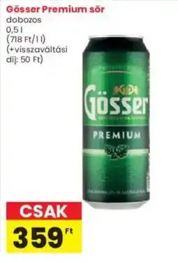 Interspar Gösser premium sör ajánlat