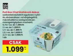 Interspar SimPex Color Pull Box Chef ételtároló doboz ajánlat