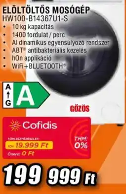 Expert Cofidis elöltöltős mosógép ajánlat