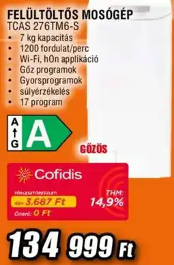 Expert Cofidis felültöltős mosógép ajánlat