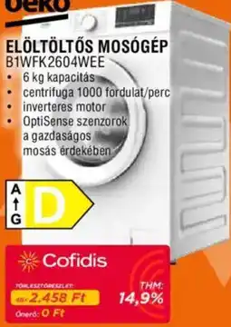Expert Beko előltöltős mosógép ajánlat