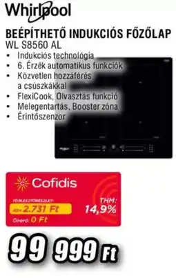 Expert Whirlpool beépíthető indukciós főzőlap wl s8560 al ajánlat