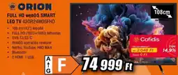 Expert Orion full hd webos smart led tv 43or24wosfhd ajánlat