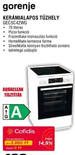 Expert gorenje kerámialapos tűzhely ajánlat