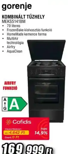 Expert gorenje kombinált tűzhely ajánlat