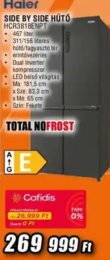 Expert Haier side by side hűtő ajánlat