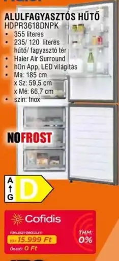 Expert Haier alulfagyasztós hűtő ajánlat