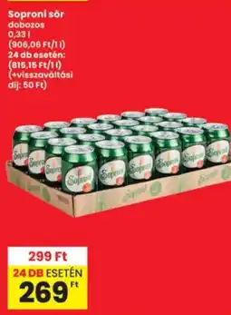 Interspar Soproni sör dobozos ajánlat