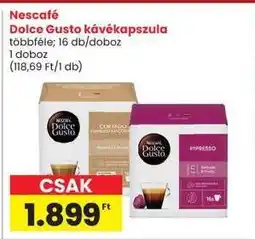 Interspar NESCAFE Dolce Gusto kávékapszula ajánlat