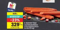 Interspar S-BUDGET főző cserkészkolbász a kiszolgálópultban ajánlat