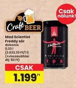 Interspar Mad Scientist Freddy sör dobozos ajánlat