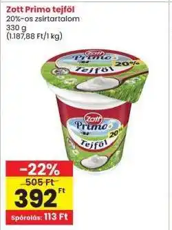 Interspar Zott Primo Tejföl ajánlat