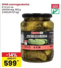Interspar SPAR csemegeuborka ajánlat