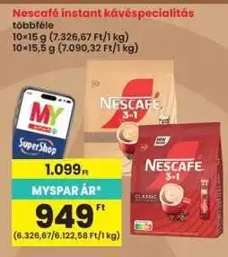 Interspar Nescafé instant kávéspecialitás ajánlat
