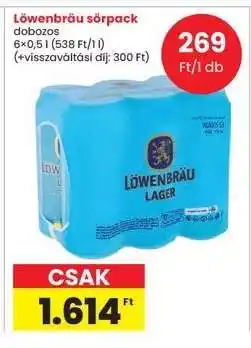 Interspar Löwenbräu sörpack ajánlat
