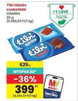 Interspar TIBI Táblás csokoládé ajánlat