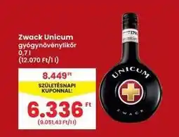 Interspar Zwack Unicum ajánlat
