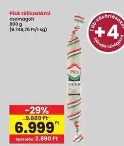 Interspar PICK Téliszalámi ajánlat