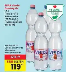 Interspar SPAR Verde ásványvíz ajánlat