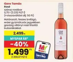 Interspar Gere Tamás Rosé ajánlat