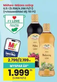 Interspar Méhes-Mézes szörp ajánlat