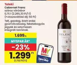 Interspar TELEKI CABERNET FRANC ajánlat