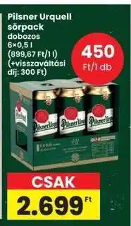 Interspar Pilsner Urquell sörpack ajánlat
