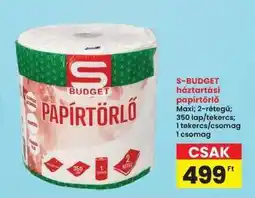 Interspar S-BUDGET háztartási papírtörlő ajánlat