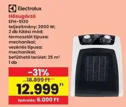 Interspar Electrolux Hősugárzó EFH-5120 ajánlat
