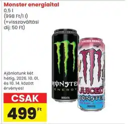 Spar MONSTER Energiaital ajánlat