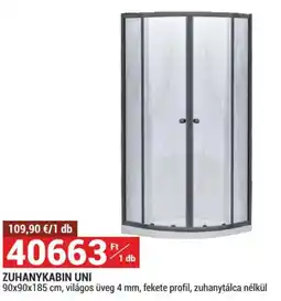 Merkury Market Zuhanykabin uni ajánlat