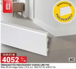 Merkury Market Önragasztós padlószegély status line pvc ajánlat