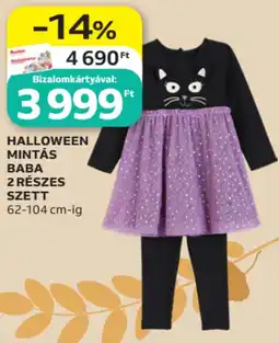 Auchan Halloween mintás baba 2 részes szett ajánlat