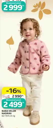 Auchan Baba velúr nadrág ajánlat