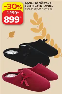 Auchan Textil papucs ajánlat