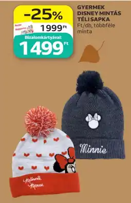 Auchan Gyermek disney mintás téli sapka ajánlat