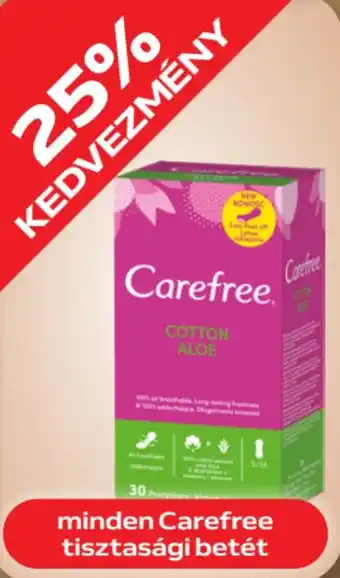 Minden Carefree tisztasági betét