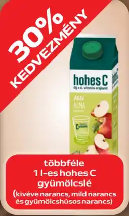 Auchan Többféle-es hohes C gyümölcslé ajánlat