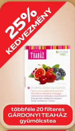 Auchan Többféle 20 filteres gárdonyi teaház ajánlat