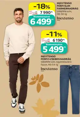 Auchan Inextenso férfi slim farmernadrág ajánlat