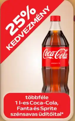 Auchan Coca-Cola többféle, Fanta és Sprite szénsavas üdítőital ajánlat