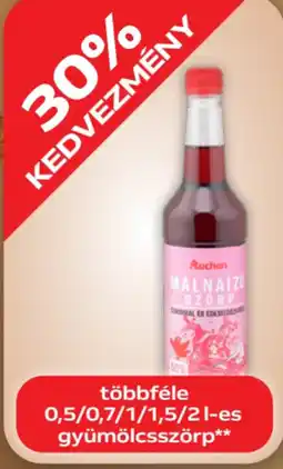 Auchan Többféle-es gyümölcsszörp ajánlat