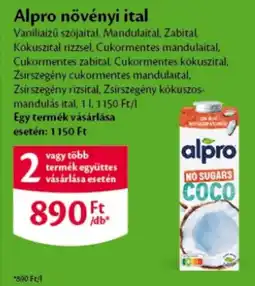 EcoFamily Alpro növényi ital ajánlat