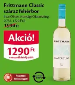 EcoFamily Frittmann classic száraz fehérbor ajánlat